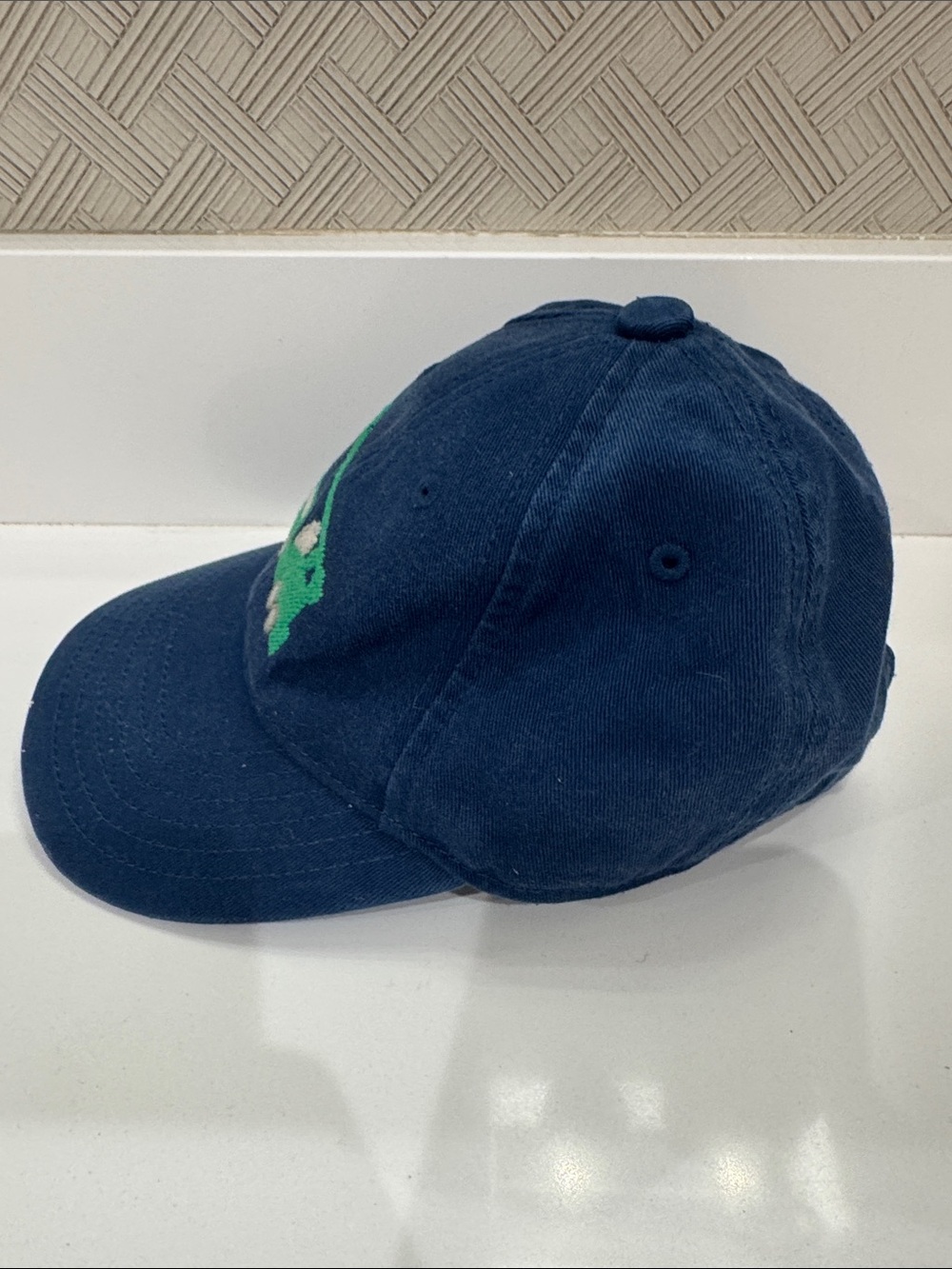 Harding Lane Kids Navy Blue Cap with Green Crane Truck Embroidery - Picture 7 of 9